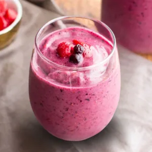 Triple Berry Smoothie with Egg Whites (best tasting protein shake)