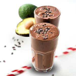 Chocolate Avocado Smoothie with Flaxseed