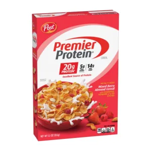 2. Premier Protein Mixed Berry Almond Cereal
